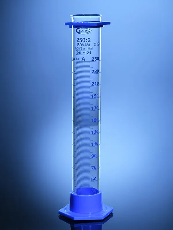 Glassco Cilindro Graduato Base PE Staccabile Vetro ISO