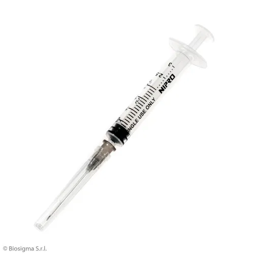 Biosigma BSS134 siringa 2,5 ml luer slip 22G nera
