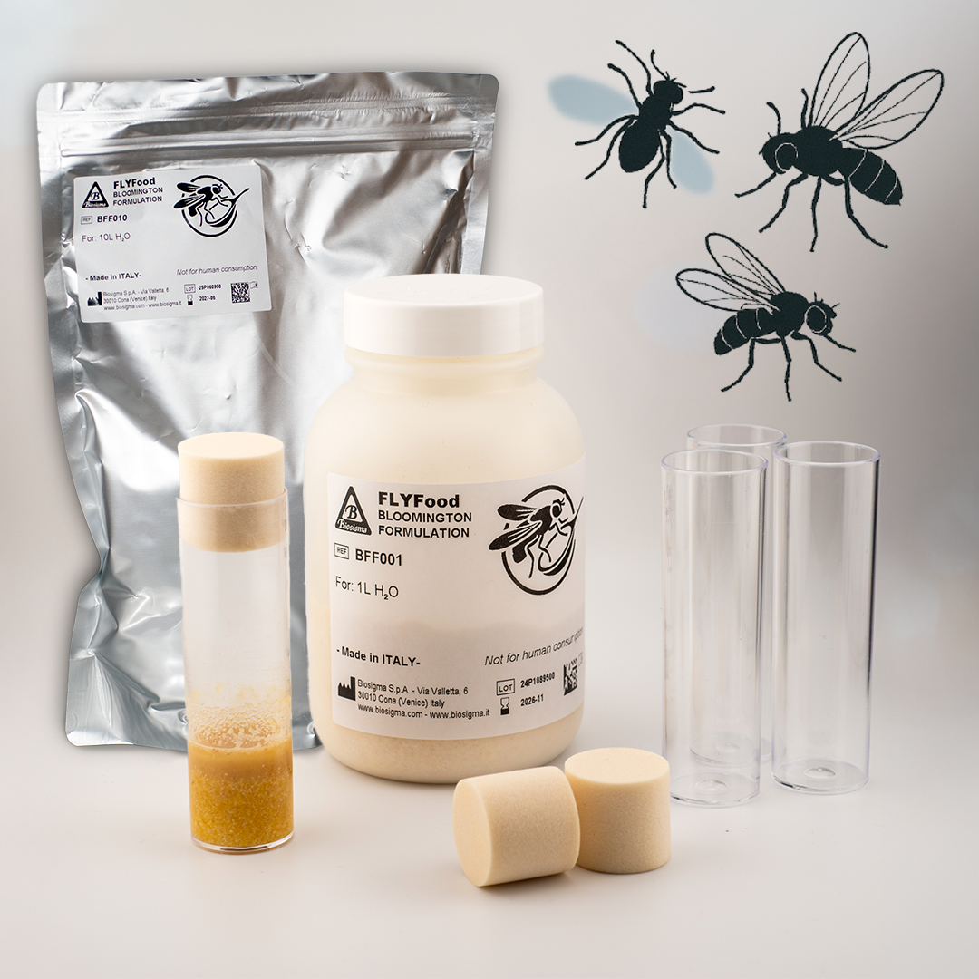 Biosigma 789004 provetta drosophila K-Resin 500 pz