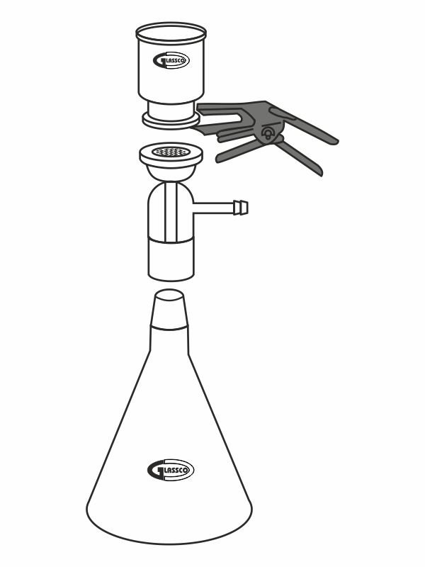 Glassco Gruppo Filtrante Vetro 47 mm Pallone 1 L