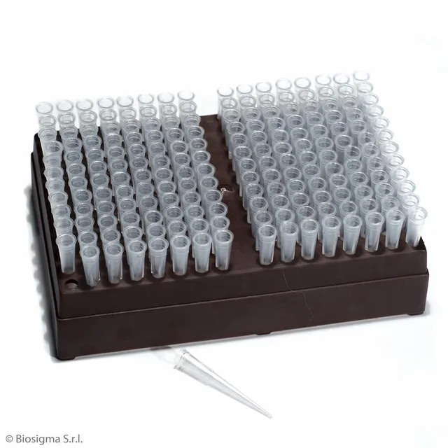 Biosigma BSR048/N puntali pipetta 10-200 µl rack 192 pz naturali
