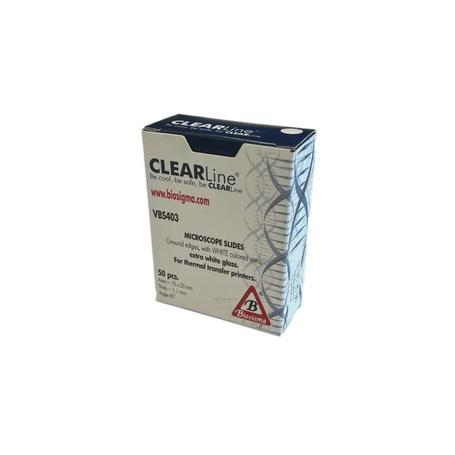 Biosigma CLEARLine VBS403 vetrini 25x75 mm banda bianca
