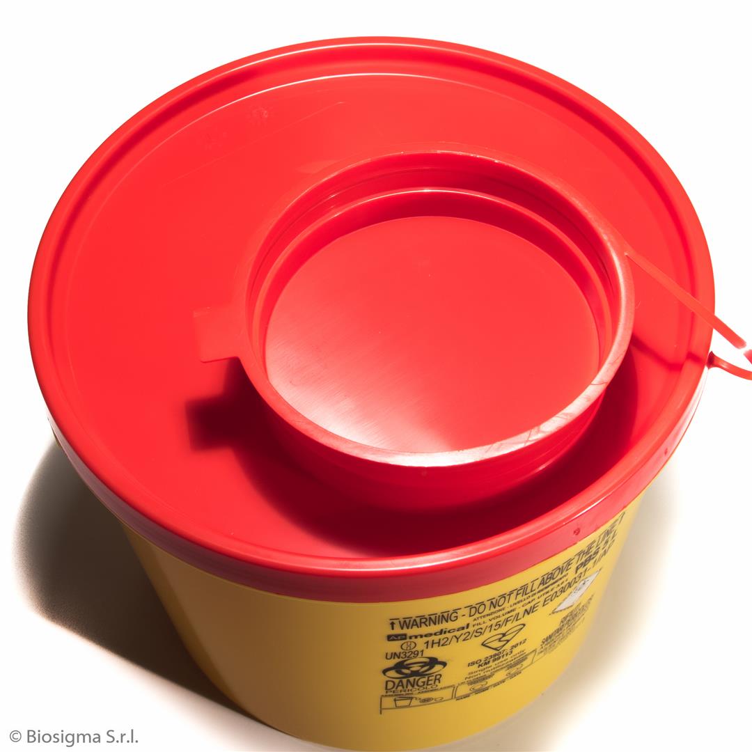 Biosigma BSC304 contenitore rifiuti 5 lt coperchio rosso