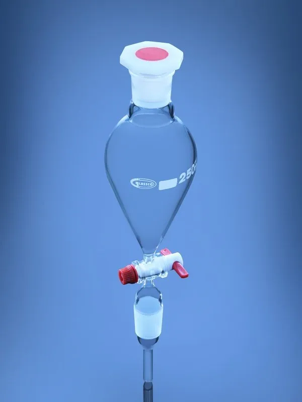 Glassco Imbuto Separatore Pera con Rubinetto PTFE