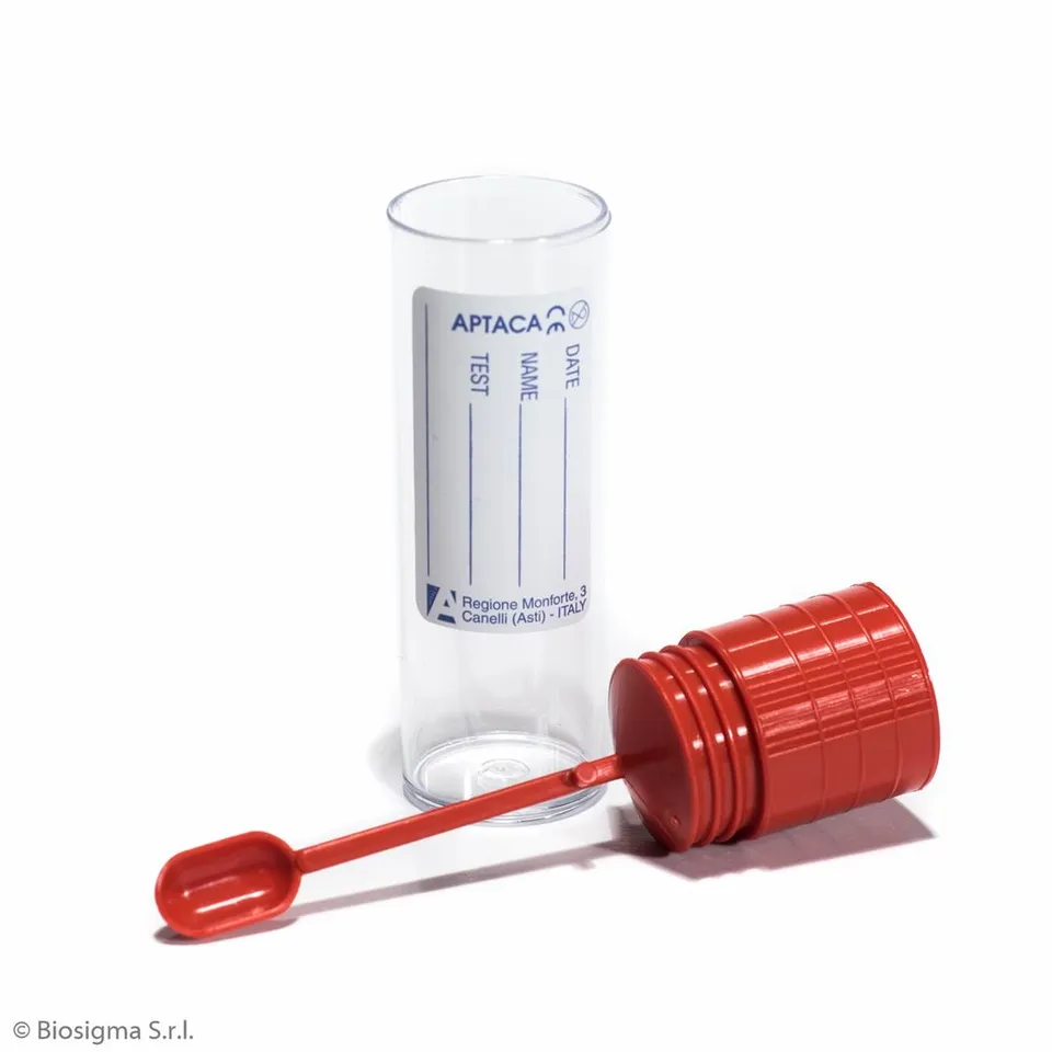 Biosigma BSC163 contenitore feci 18 ml sterile con cucchiaio