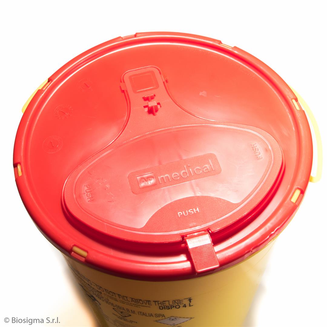Biosigma BSC306 contenitore rifiuti 4 L coperchio rosso