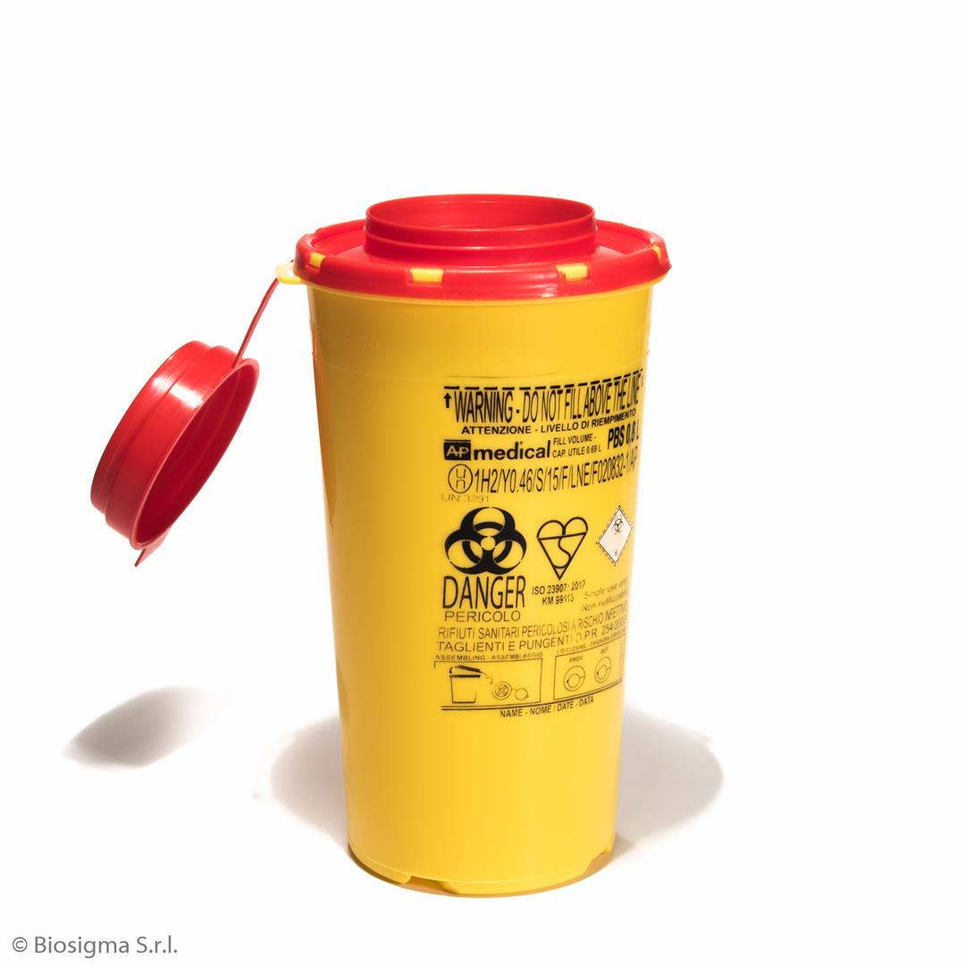 Biosigma BSC303 contenitore rifiuti 0,8 L coperchio rosso