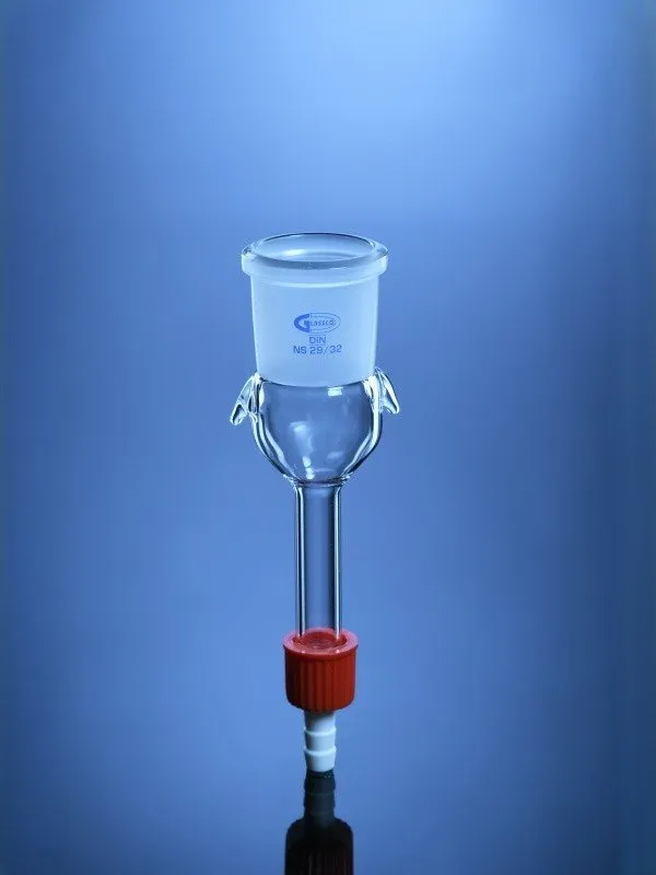 Glassco adattatore tubo dritto in vetro con ganci