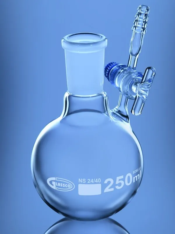 Glassco pallone di reazione con rubinetto vetro