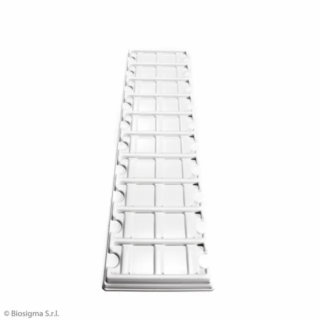 Biosigma BSL671 vassoio portavetrini 10 posti bianco