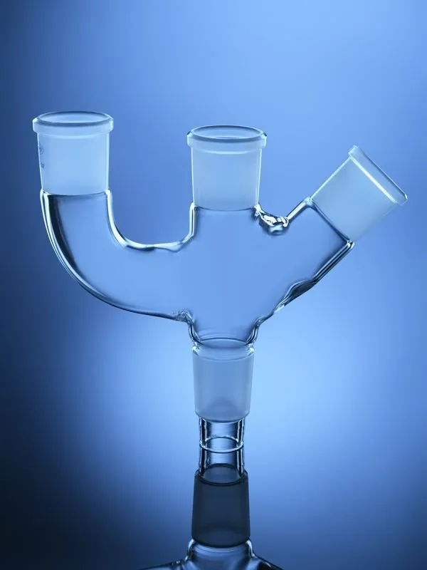 Glassco adattatore multiplo 3 colli vetro laboratorio