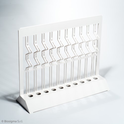 Biosigma BSV011 portaprovette VES 10 posti in ABS