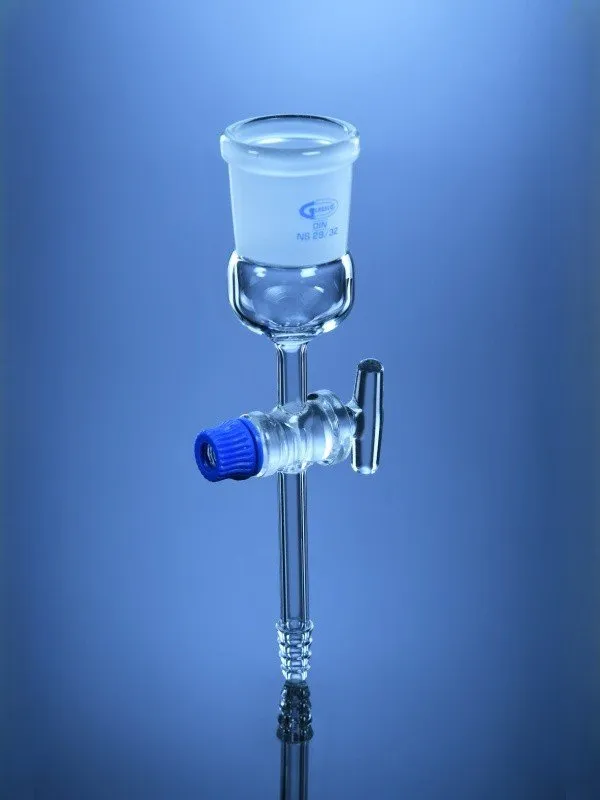 Glassco adattatore in vetro con rubinetto
