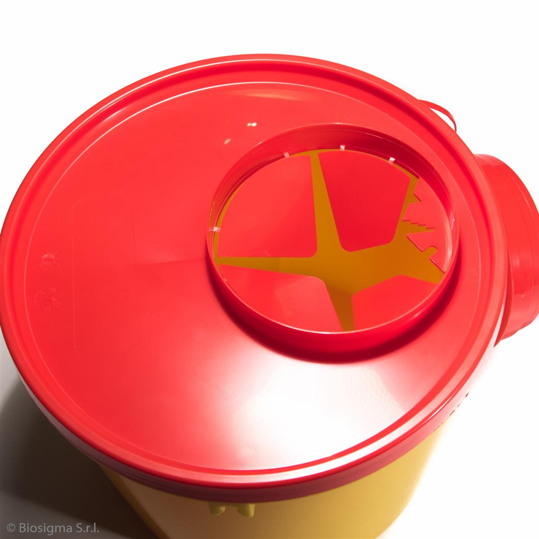 Biosigma BSC304 contenitore rifiuti 5 lt coperchio rosso