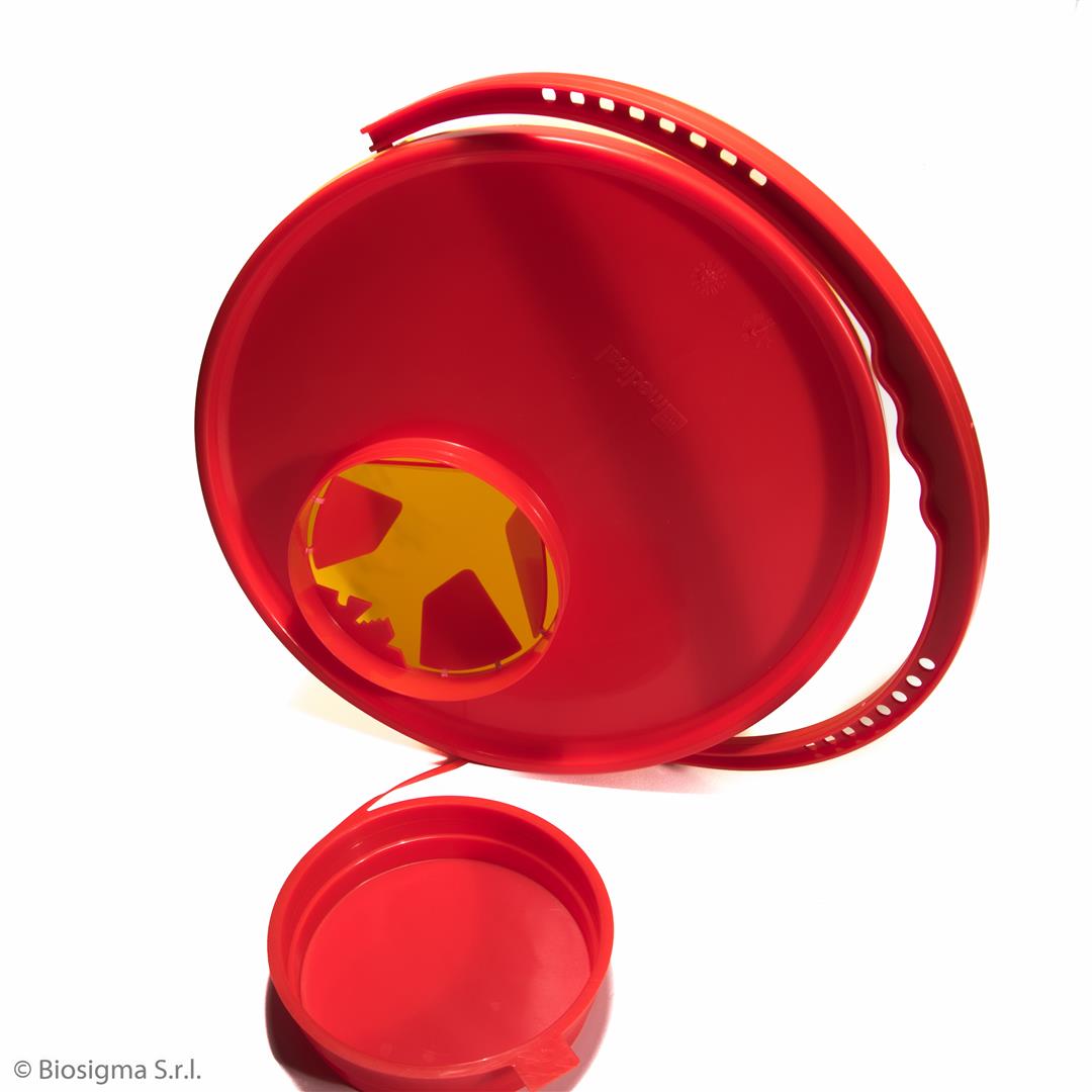 Biosigma BSC312 contenitore rifiuti 12 L coperchio rosso