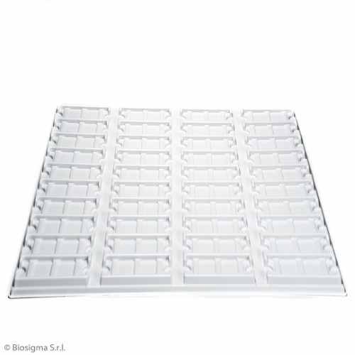 Biosigma BSL673 vassoio portavetrini 40 posti bianco