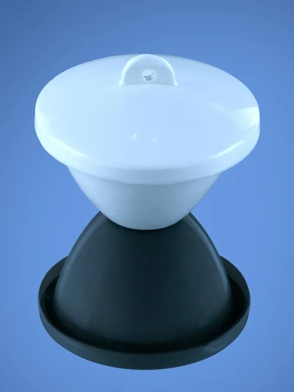 Glassco Crucible Silica crogiolo con coperchio