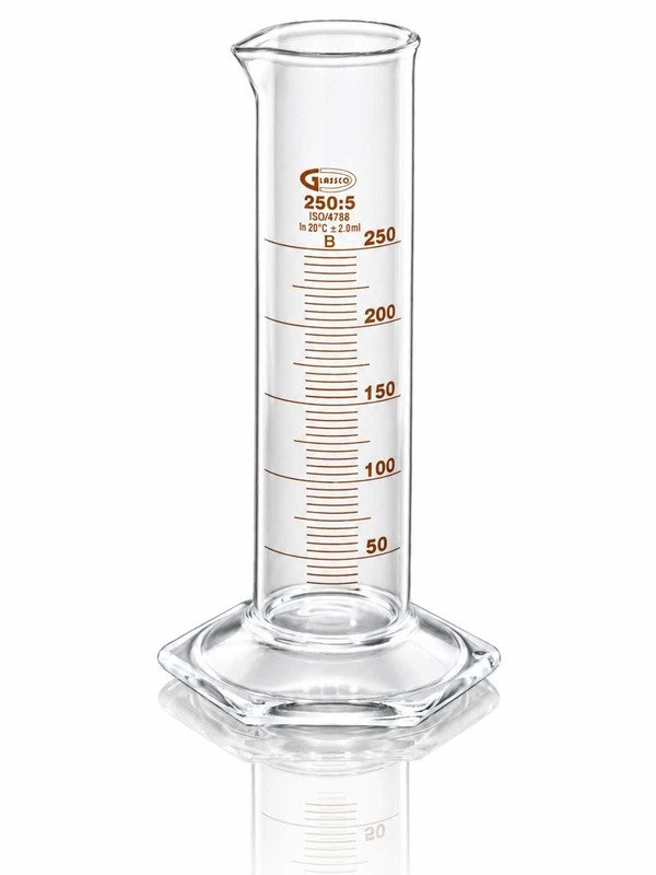 Glassco Cilindro Graduato Classe B Forma Bassa Vetro