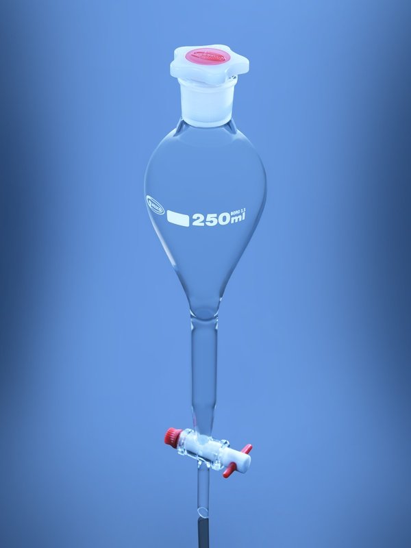 Glassco Gilson imbuto separatore vetro PTFE
