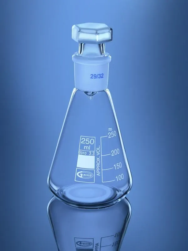 Glassco beuta conica con tappo vetro laboratorio