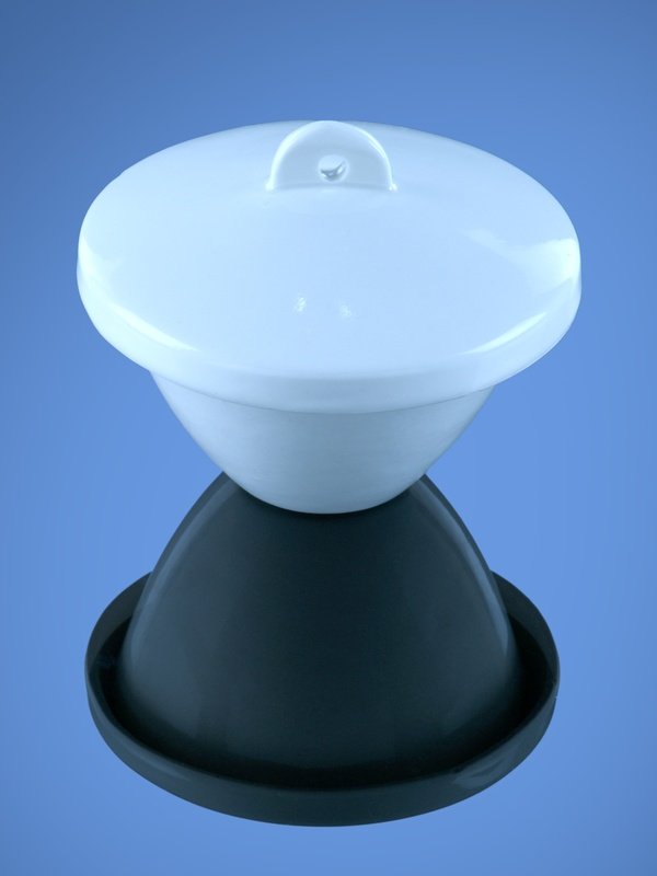 Glassco Crucible Silica crogiolo con coperchio