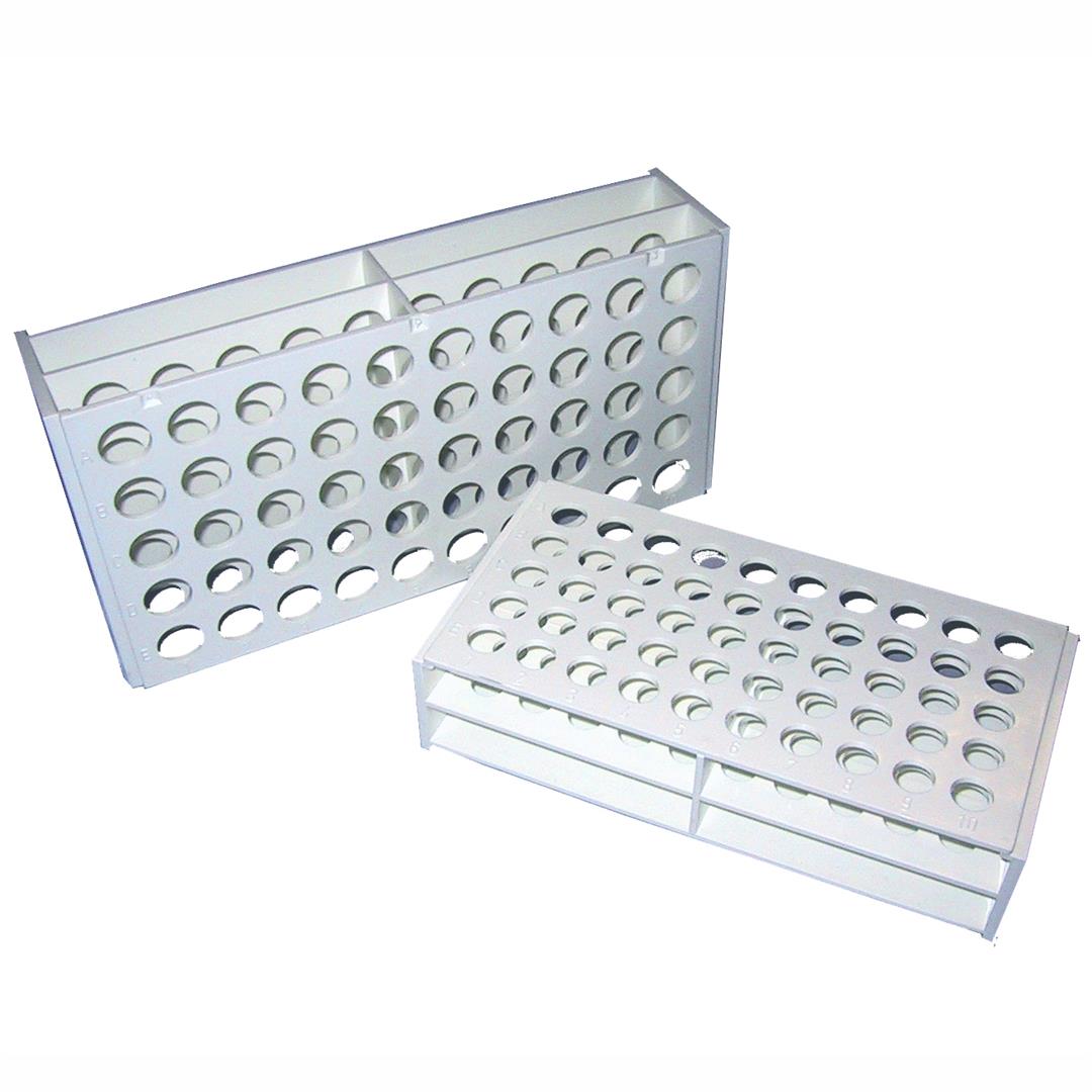 Biosigma BSP217 portaprovette 50 posti 16/17 mm ABS bianco