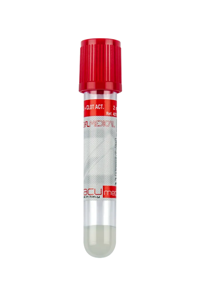 FL MEDICAL Vacumed provetta siero con gel tappo rosso sterile