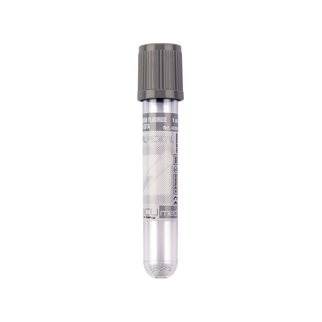 FL MEDICAL Vacumed 42200 provetta fluoruro EDTA 1 ml grigia