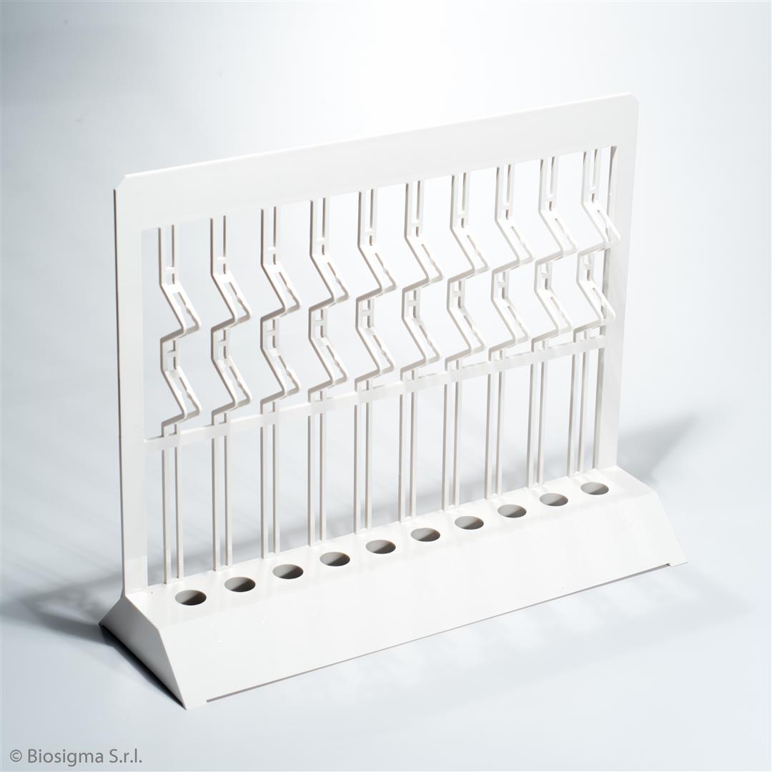 Biosigma BSV011 portaprovette VES 10 posti in ABS