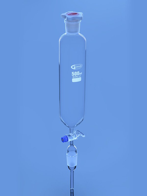 Glassco Imbuto separatore cilindrico vetro DIN ISO