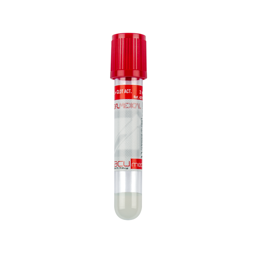 FL MEDICAL Vacumed provetta siero con gel tappo rosso sterile