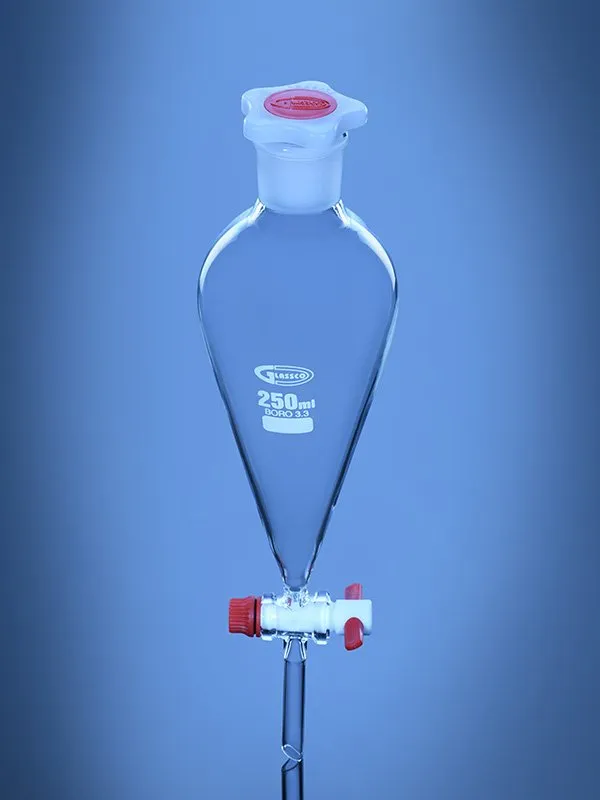 Glassco Imbuto Separatore ASTM con rubinetto PTFE