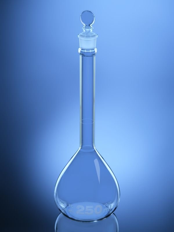 Glassco matraccio tarato classe A vetro con tappo