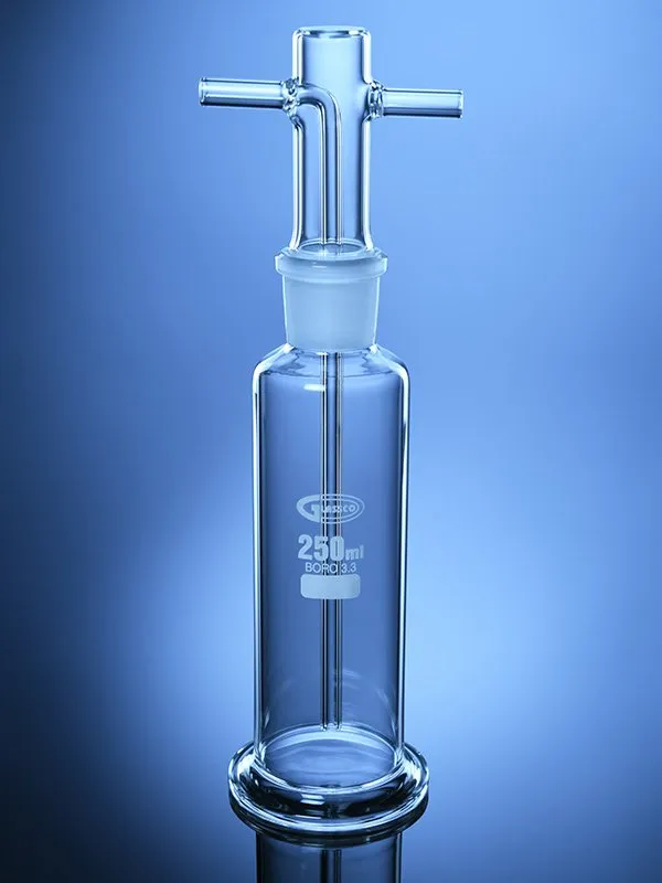 Glassco Bottiglia Lavagas DIN 12596 vetro laboratorio
