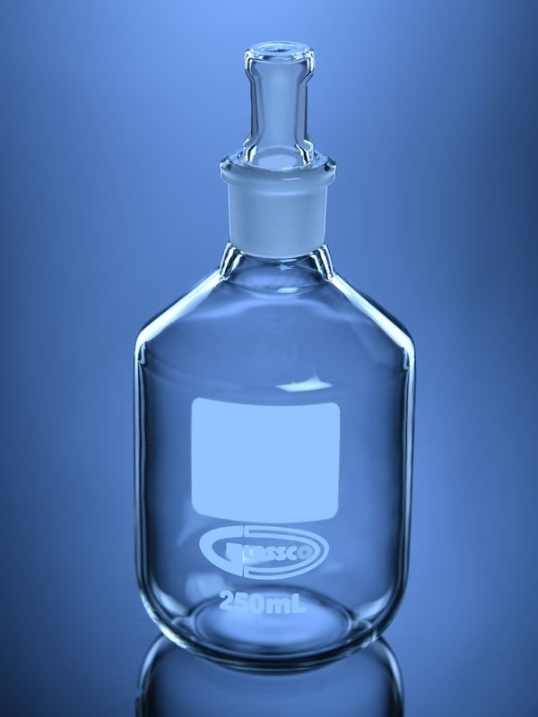 Glassco bottiglia reagente collo stretto ASTM