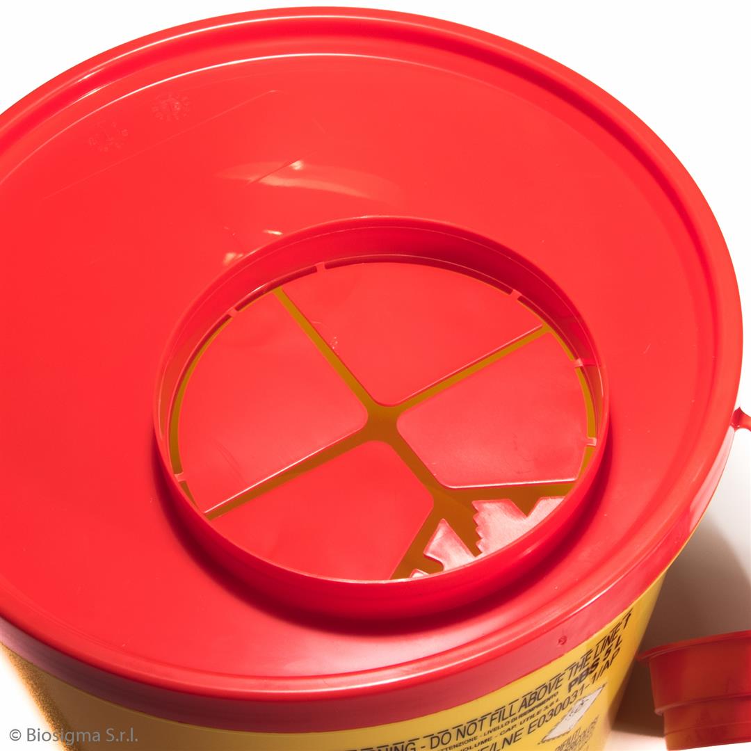Biosigma BSC304 contenitore rifiuti 5 lt coperchio rosso