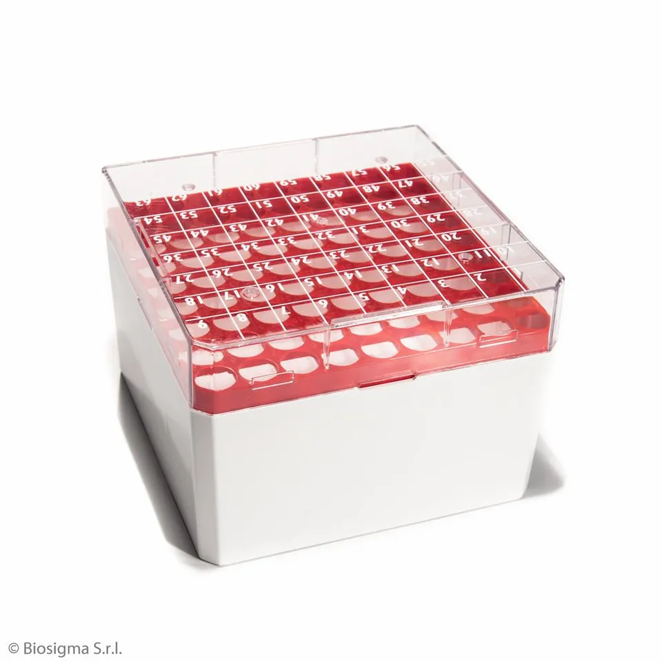 Biosigma CryoGen BSM58071B/RO scatola 81 posti rossa policarbonato