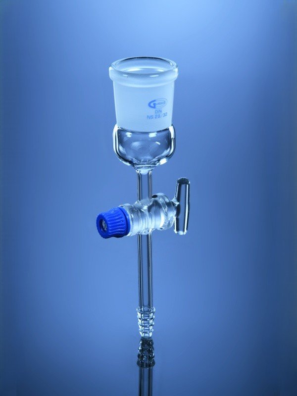 Glassco adattatore in vetro con rubinetto
