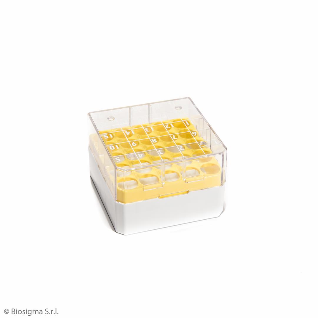 Biosigma CryoGen BSM58025B/G scatola 25 posti gialla policarbonato