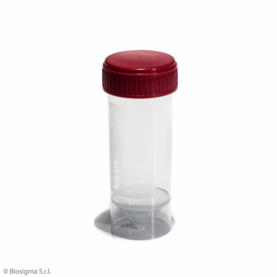 Biosigma BSC124 contenitore urina 30 ml tappo rosso