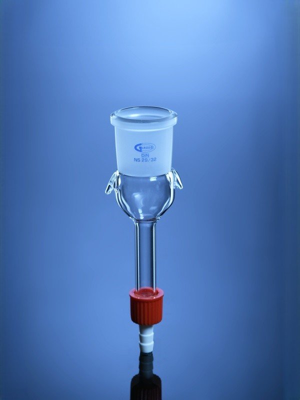Glassco adattatore tubo dritto in vetro con ganci