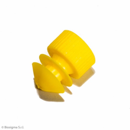 Biosigma BSA063/G tappo con alette giallo 16/17 mm