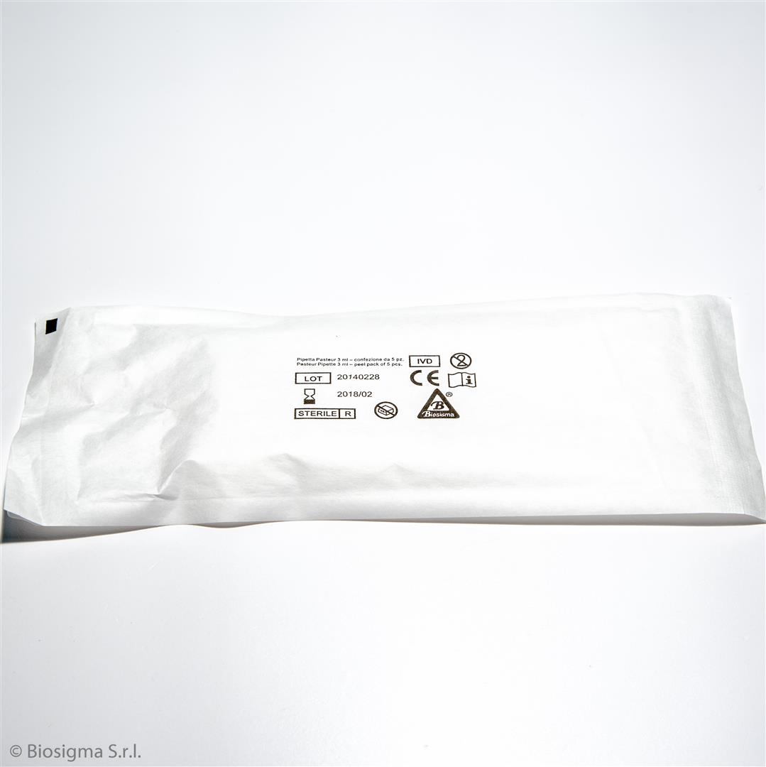 Biosigma BSV137 pipetta Pasteur 3 ml sterile 5 pz