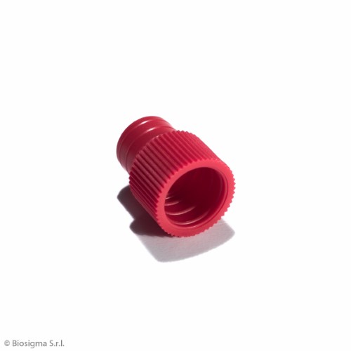 Biosigma BSO036 Tappo Provetta Rosso Polietilene Ø12 mm
