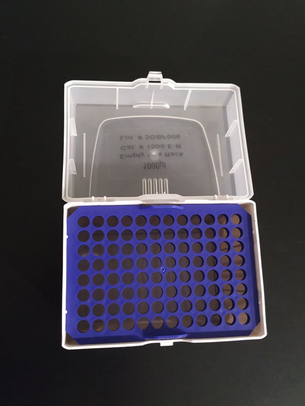 Glassco rack vuoto per puntali plastica laboratorio