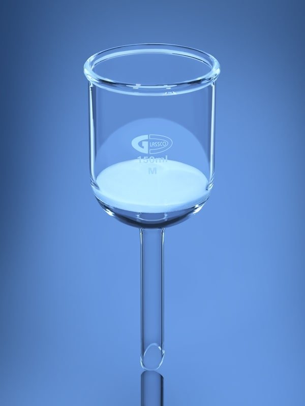 Glassco Imbuto Buchner ASTM disco filtrante in vetro