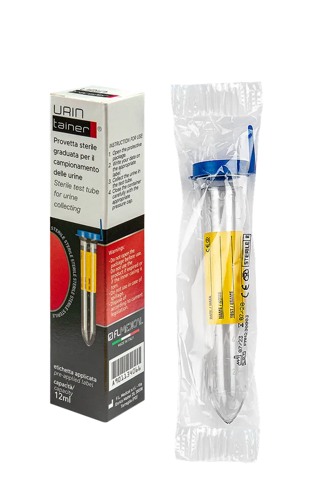 FL Medical Promed 25190 provetta urina 12 ml con etichetta