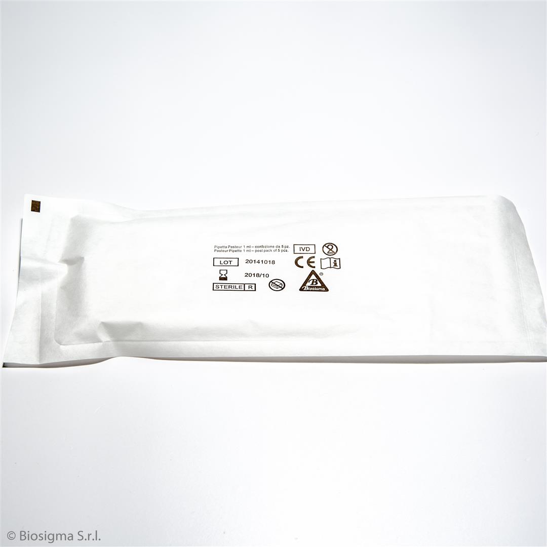 Biosigma BSV135 pipetta Pasteur 1 ml sterile 5 pezzi
