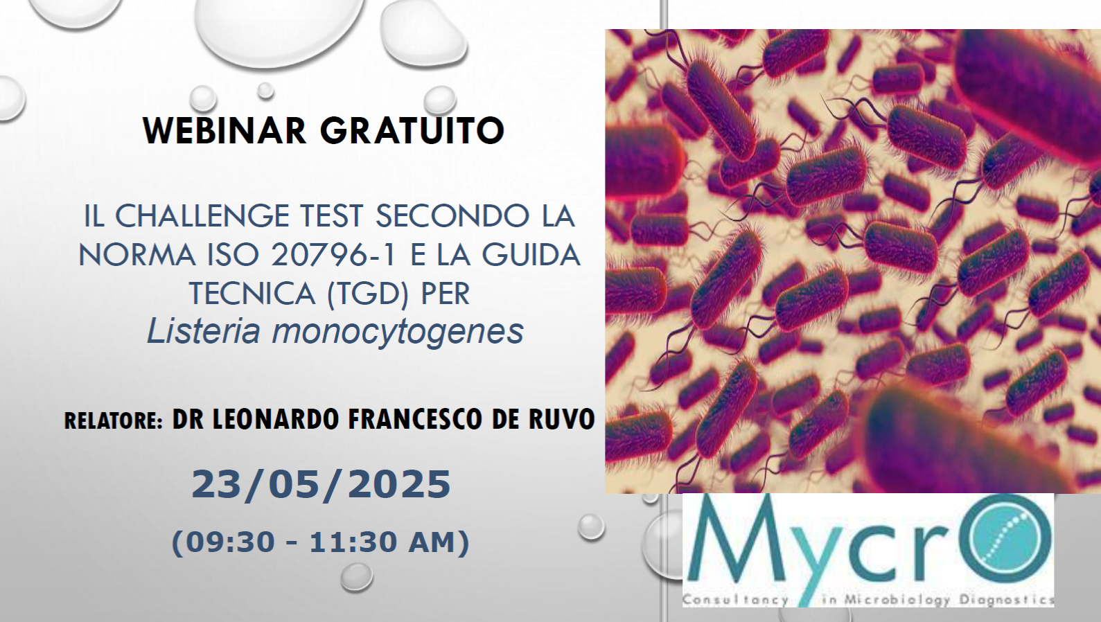 Mycro Challenge Test ISO 20796-1 webinar laboratorio
