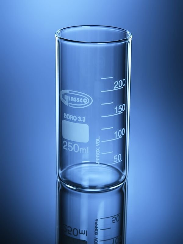 Glassco becher alto Berzelius DIN/ISO vetro senza becco